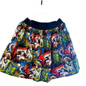 Hemet Horror Movie Xlarge Frankenstein Hollywood Monsters A-Line Skirt